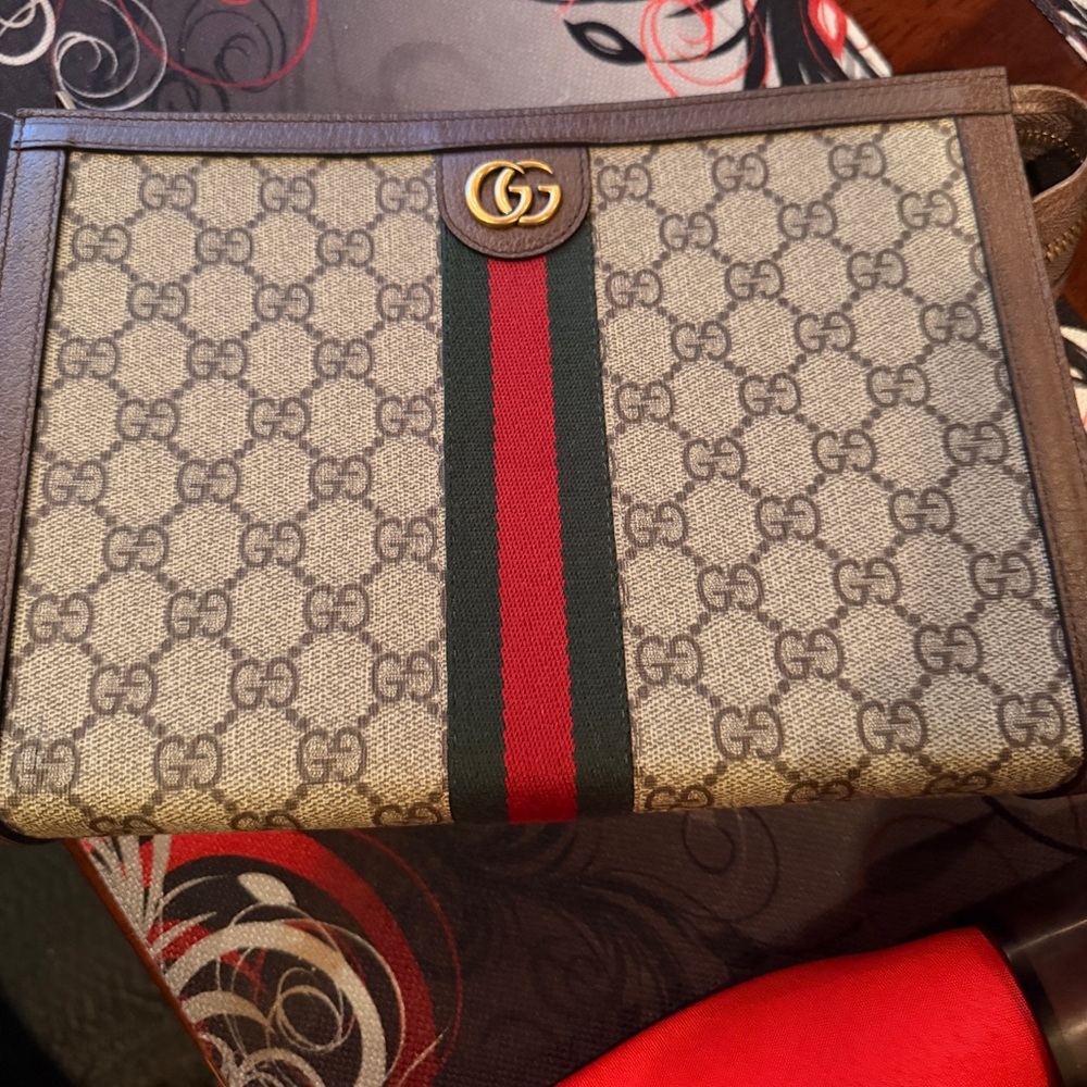 Gucci Beige and Brown Women Clutch